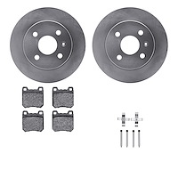 6312-92005 Brake Rotors with 3000-Series Ceramic Brake Pads Kit with Hardware, 2000-2003 GM, Position: Rear