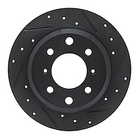 633-16000R Drilled/Slotted Brake Rotor [Black], 1964-1994 Alfa Romeo, Position: Rear Right