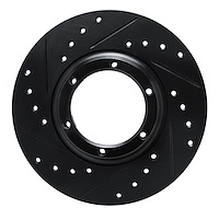 633-23000L Drilled/Slotted Brake Rotor [Black], 1971-1983 Renault, Position: Front Left,Rear Left