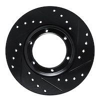 633-23000R Drilled/Slotted Brake Rotor [Black], 1971-1983 Renault, Position: Rear Right,Front Right