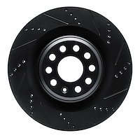 633-26006R Drilled/Slotted Brake Rotor [Black], 2012-2021 Tesla, Position: Rear Right