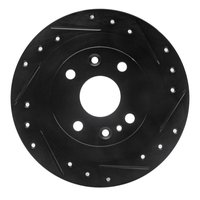 633-28000R Drilled/Slotted Brake Rotor [Black], 1969-1989 Peugeot, Position: Front Right