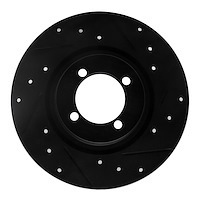 633-31000R Drilled/Slotted Brake Rotor [Black], 1967-1976 BMW, Position: Front Right