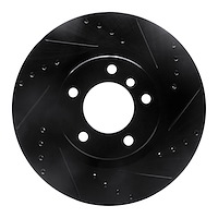 633-31036D Drilled/Slotted Brake Rotor [Black], 1995-2002 BMW, Position: Left Front