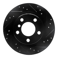 633-31111R Drilled/Slotted Brake Rotor [Black], 2012-2021 BMW, Position: Rear Right