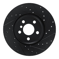 633-31171R Drilled/Slotted Brake Rotor [Black], Fits Select Multiple Makes/Models, Position: Front Right