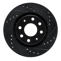 633-47003R Drilled/Slotted Brake Rotor [Black], 2004-2017 GM, Position: Front Right