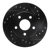 633-47018R Drilled/Slotted Brake Rotor [Black], 1985-1991 GM, Position: Front Right