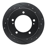 633-47058R Drilled/Slotted Brake Rotor [Black], 1983-1998 GM, Position: Front Right