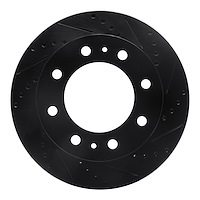 633-48051R Drilled/Slotted Brake Rotor [Black], Fits Select GM, Position: Fr Right,Front Right