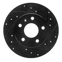 633-53007R Drilled/Slotted Brake Rotor [Black], 2002-2008 GM, Position: Rear Right