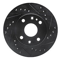 633-54004R Drilled/Slotted Brake Rotor [Black], 1994-1997 Ford/Lincoln/Mercury/Mazda, Position: Front Right