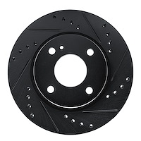 633-54063R Drilled/Slotted Brake Rotor [Black], 2011-2019 Ford/Lincoln/Mercury/Mazda, Position: Front Right