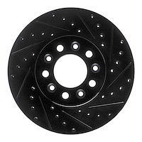 633-54085R Drilled/Slotted Brake Rotor [Black], 1999-2003 Ford/Lincoln/Mercury/Mazda, Position: Front Right