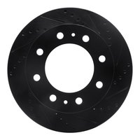 633-54210R Drilled/Slotted Brake Rotor [Black], Fits Select Ford/Lincoln/Mercury/Mazda, Position: Rear Right