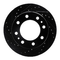 633-54212L Drilled/Slotted Brake Rotor [Black], Fits Select Ford/Lincoln/Mercury/Mazda, Position: Rear Left,Rr Left
