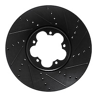 633-54232R Drilled/Slotted Brake Rotor [Black], 2014-2019 Ford/Lincoln/Mercury/Mazda, Position: Front Right