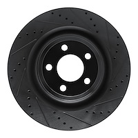633-54278R Drilled/Slotted Brake Rotor [Black], Fits Select Ford/Lincoln/Mercury/Mazda, Position: Rear Right