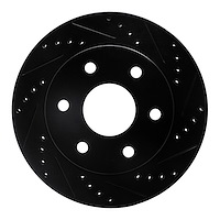 633-54289R Drilled/Slotted Brake Rotor [Black], Fits Select Ford/Lincoln/Mercury/Mazda, Position: Rear Right