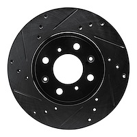633-59038L Drilled/Slotted Brake Rotor [Black], 2014-2020 Acura/Honda, Position: Front Left