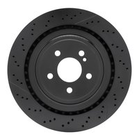 633-63094 Drilled/Slotted Brake Rotor [Black], 2010-2018 Mercedes-Benz, Position: Rear