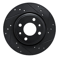 633-63159R Drilled/Slotted Brake Rotor [Black], 2015-2019 Multiple Makes/Models, Position: Front Right