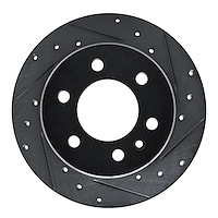 633-63174R Drilled/Slotted Brake Rotor [Black], Fits Select Multiple Makes/Models, Position: Rear Right,Rr Right