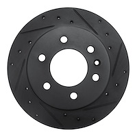 633-63175R Drilled/Slotted Brake Rotor [Black], Fits Select Multiple Makes/Models, Position: Rr Right,Rear Right