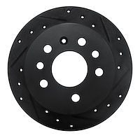 633-65009R Drilled/Slotted Brake Rotor [Black], 1994-1996 GM, Position: Rear Right