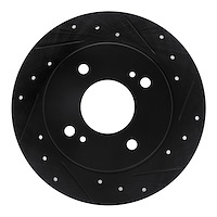 633-67036R Drilled/Slotted Brake Rotor [Black], 1990-2006 Infiniti/Nissan, Position: Rear Right