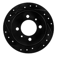 633-67039L Drilled/Slotted Brake Rotor [Black], 1991-2006 Infiniti/Nissan, Position: Rear Left