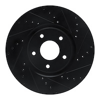 633-67059R Drilled/Slotted Brake Rotor [Black], 2007-2017 Multiple Makes/Models, Position: Front Right