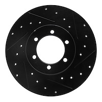 633-67075R Drilled/Slotted Brake Rotor [Black], 1978-1982 Infiniti/Nissan, Position: Front Right