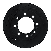 633-67102L Drilled/Slotted Brake Rotor [Black], 2012-2021 Infiniti/Nissan, Position: Fr Left,Front Left
