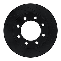 633-67102R Drilled/Slotted Brake Rotor [Black], 2012-2021 Infiniti/Nissan, Position: Front Right,Fr Right