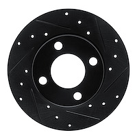 633-73003R Drilled/Slotted Brake Rotor [Black], 1978-1985 Audi/Volkswagen, Position: Front Right