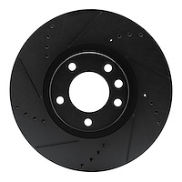 633-74056D Drilled/Slotted Brake Rotor [Black], 2011-2018 Multiple Makes/Models, Position: Right Front