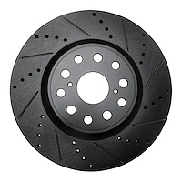 633-75017R Drilled/Slotted Brake Rotor [Black], Fits Select Lexus/Toyota/Scion, Position: Front Right