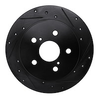633-75041R Drilled/Slotted Brake Rotor [Black], Fits Select Lexus/Toyota/Scion, Position: Rear Right