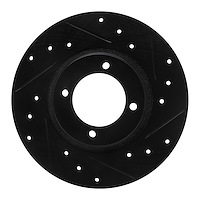 633-76001R Drilled/Slotted Brake Rotor [Black], 1975-1979 Lexus/Toyota/Scion, Position: Front Right