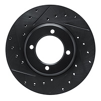 633-76015L Drilled/Slotted Brake Rotor [Black], 1981-1982 Lexus/Toyota/Scion, Position: Front Left