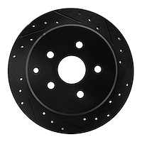 633-76101R Drilled/Slotted Brake Rotor [Black], 1986-1997 Lexus/Toyota/Scion, Position: Rear Right