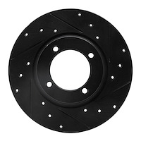 633-80054R Drilled/Slotted Brake Rotor [Black], 1974-1984 Ford/Lincoln/Mercury/Mazda, Position: Front Right