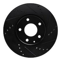633-80080R Drilled/Slotted Brake Rotor [Black], 2016-2019 Ford/Lincoln/Mercury/Mazda, Position: Front Right