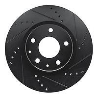 633-80081R Drilled/Slotted Brake Rotor [Black], Fits Select Ford/Lincoln/Mercury/Mazda, Position: Front Right