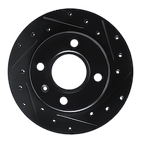 633-92005R Drilled/Slotted Brake Rotor [Black], 1996-2015 Ford/Lincoln/Mercury/Mazda, Position: Front Right