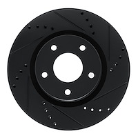 633-92039R Drilled/Slotted Brake Rotor [Black], 2010-2014 Renault, Position: Front Right