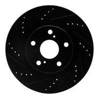 633-92041L Drilled/Slotted Brake Rotor [Black], 2007-2013 Ford/Lincoln/Mercury/Mazda, Position: Front Left