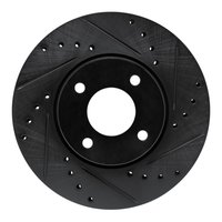 633-92048R Drilled/Slotted Brake Rotor [Black], 2006-2010 Mopar, Position: Front Right