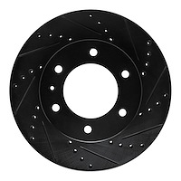 633-92067R Drilled/Slotted Brake Rotor [Black], 2013-2017 Ford/Lincoln/Mercury/Mazda, Position: Front Right